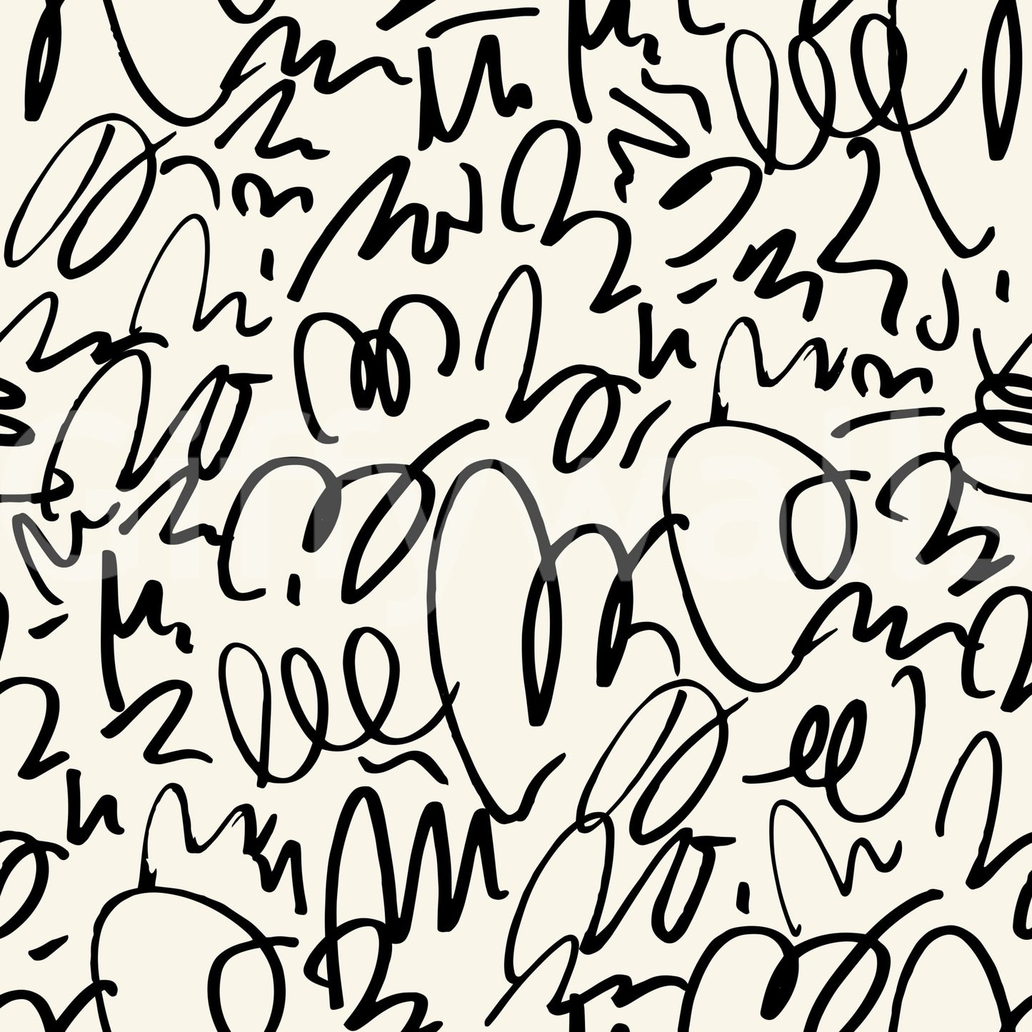 A seamless pattern of scribbles on a wall