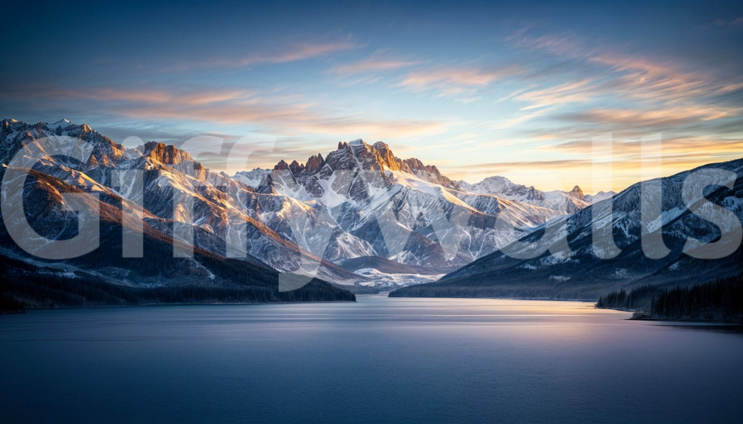 A high-quality minimalist peak wall mural for walls.