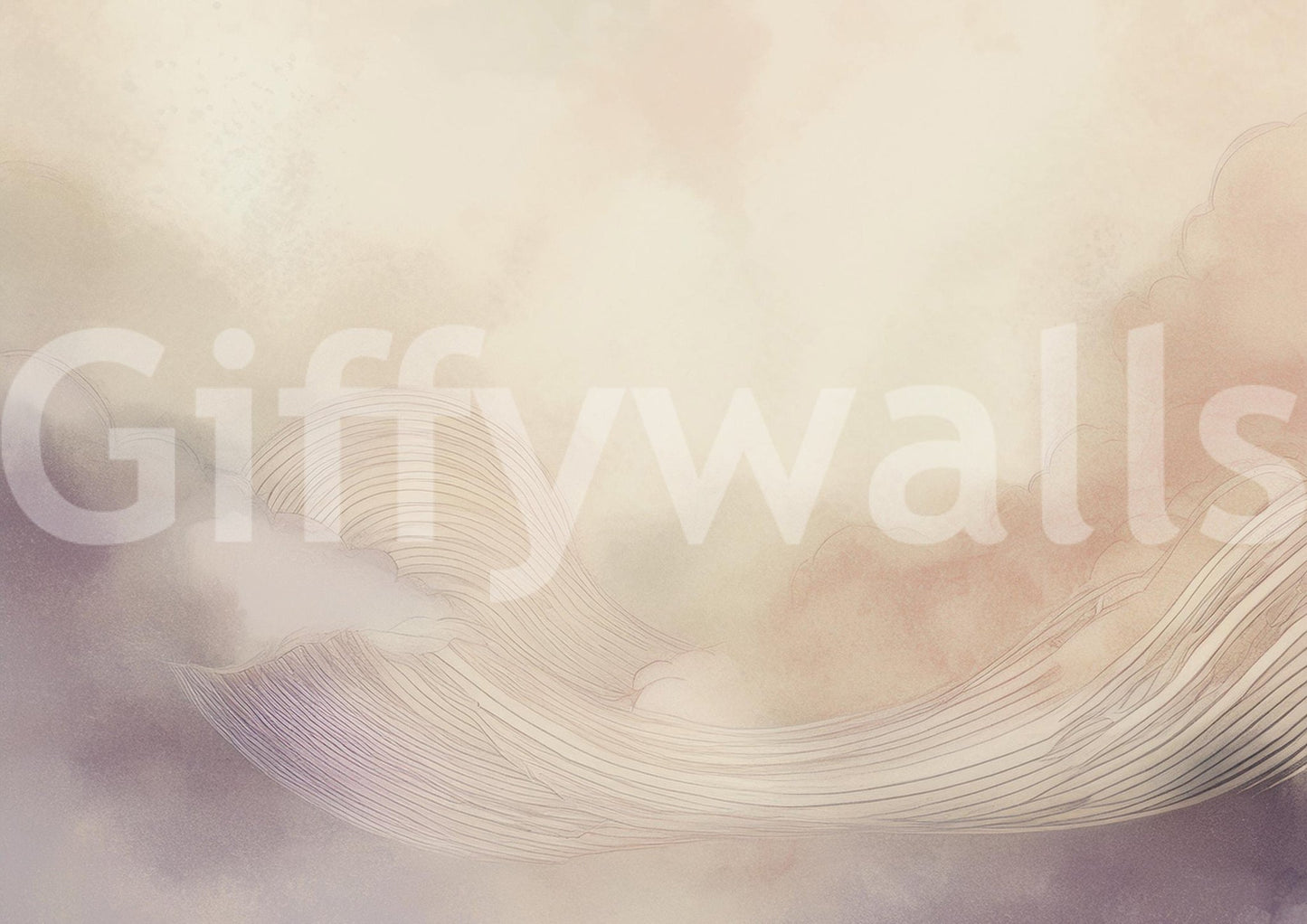 Gentle cloud wall mural to add serenity to any room