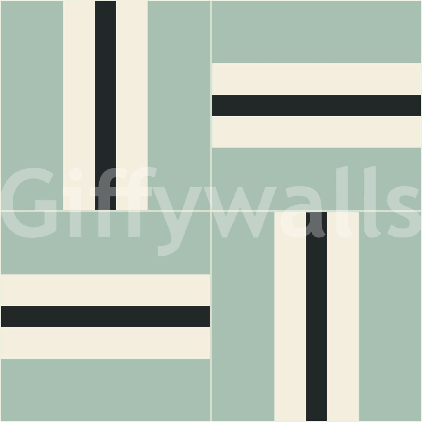 Eye-catching geometric wallpaper with bold patterns