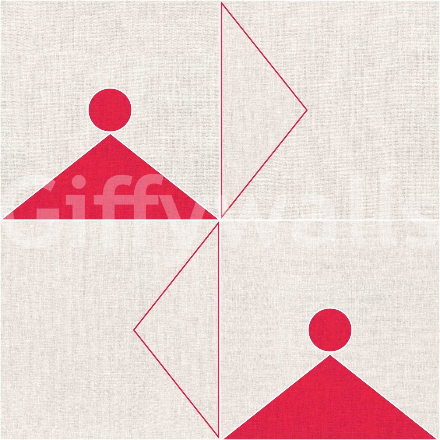 Geometric 06 Wallpaper with overlapping arc and grid pattern