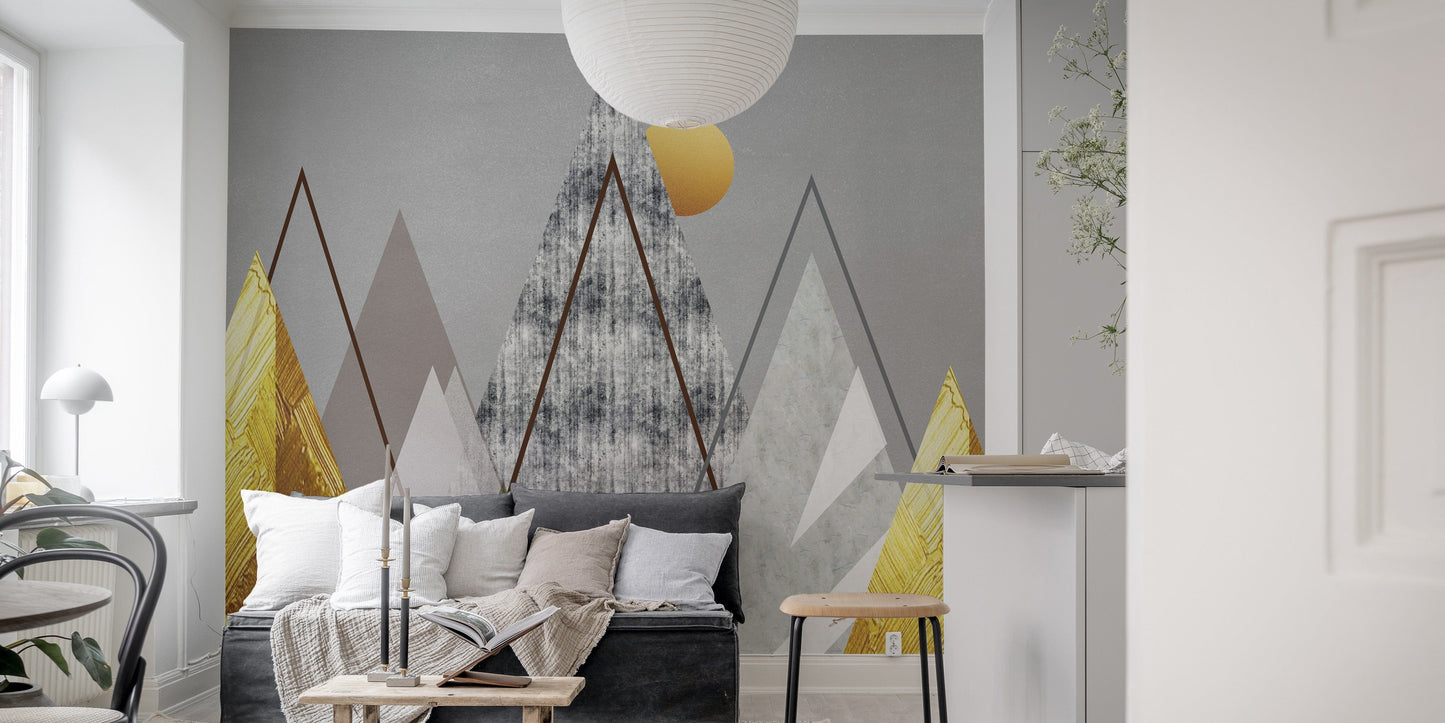 Graphic illustration wall mural