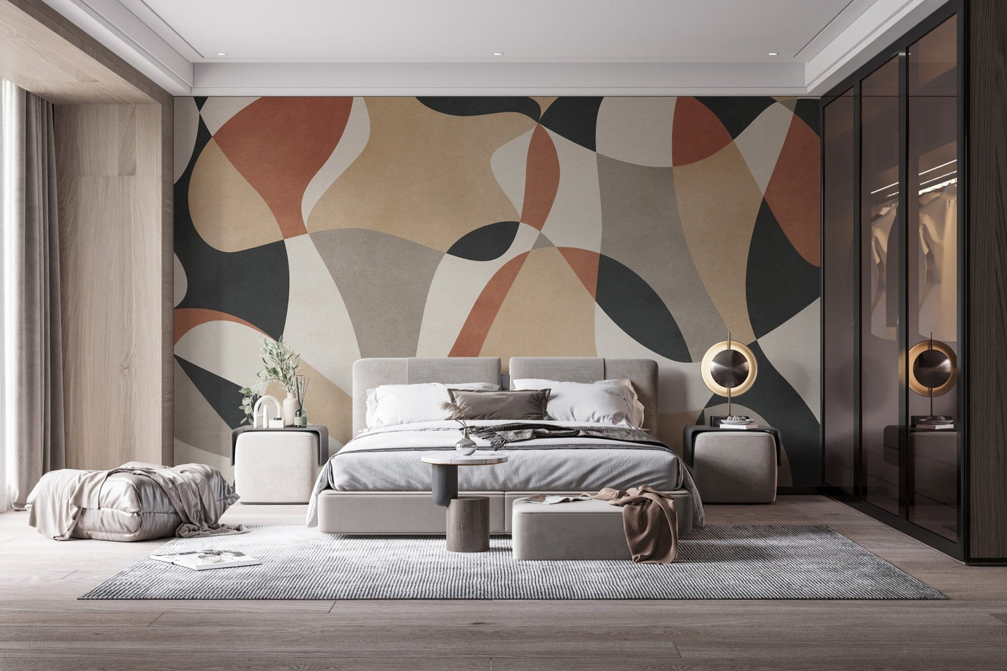 Contemporary Geometric Shapes Wallpaper - Giffywalls A697