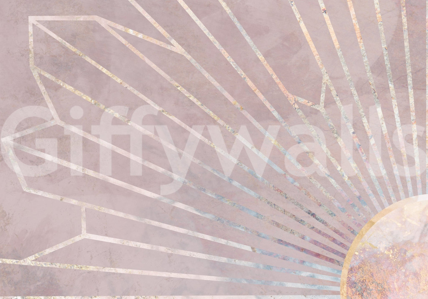 Geometric Blush Radiance Wall Mural -2464592