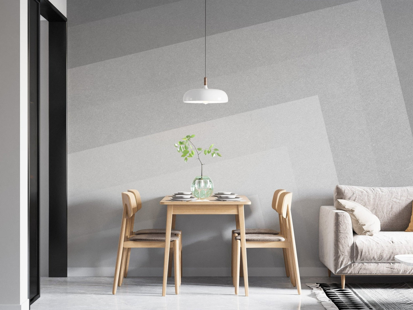 Chic geometric ombre wall mural
