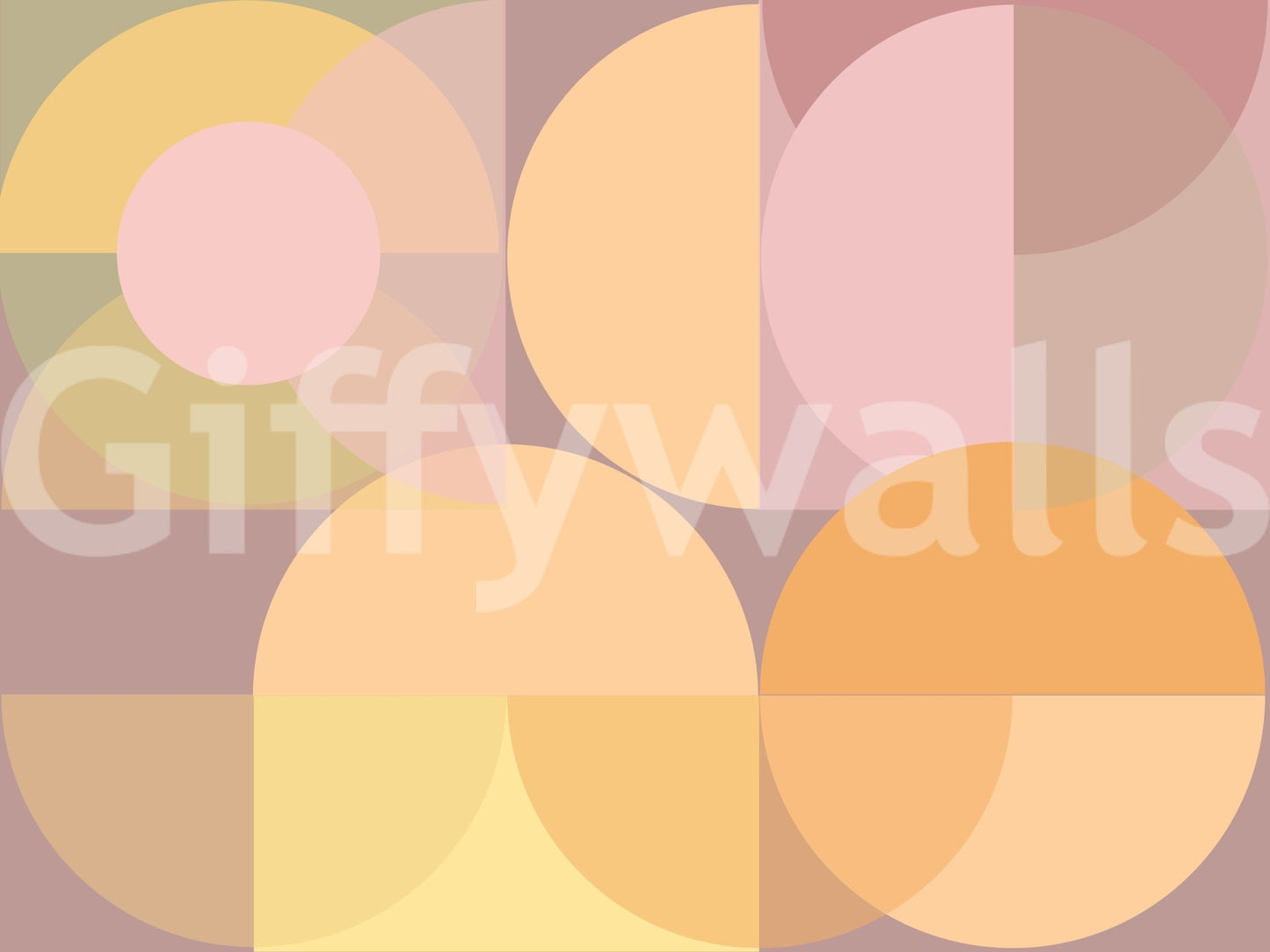 Designer interior decor with the Geometric Pastel Harmony Wall Mural., GD6227