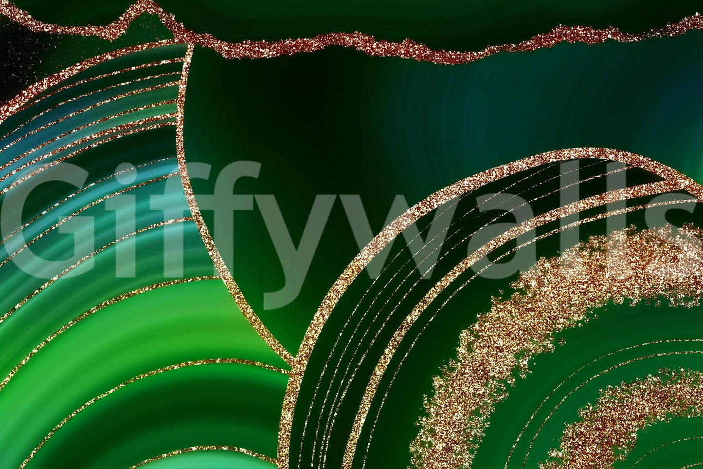 Gilded Geodes Wall Mural