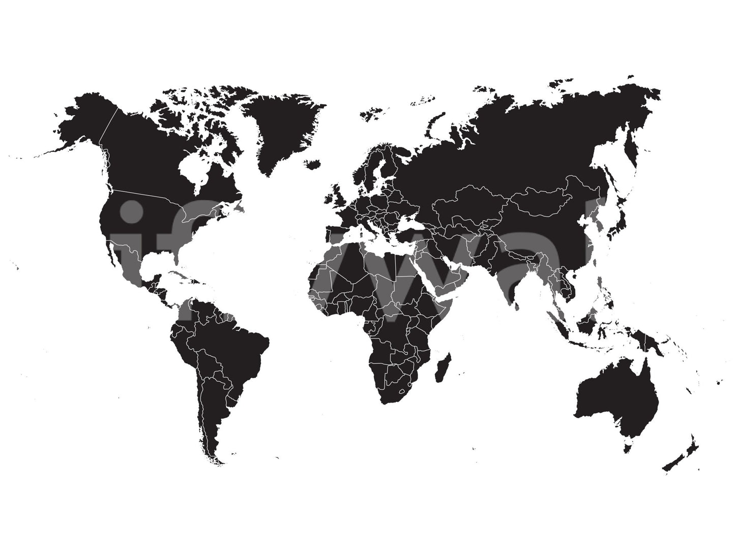 Global vision map mural for study room