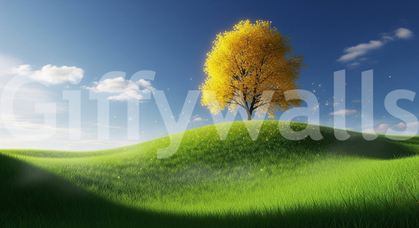 A high-quality serene woodland wall mural for walls.