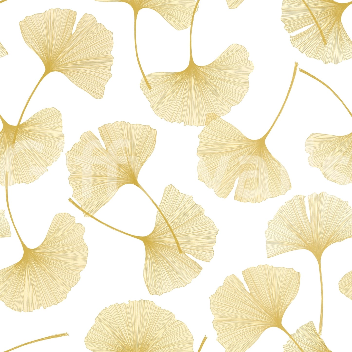 Golden Ginkgo Breeze Wallpaper wallpaper mural for a creative studio setting.