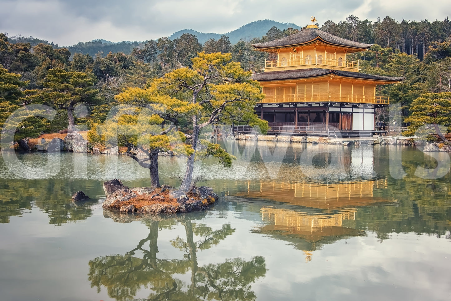 Golden Temple Calm Wall Mural