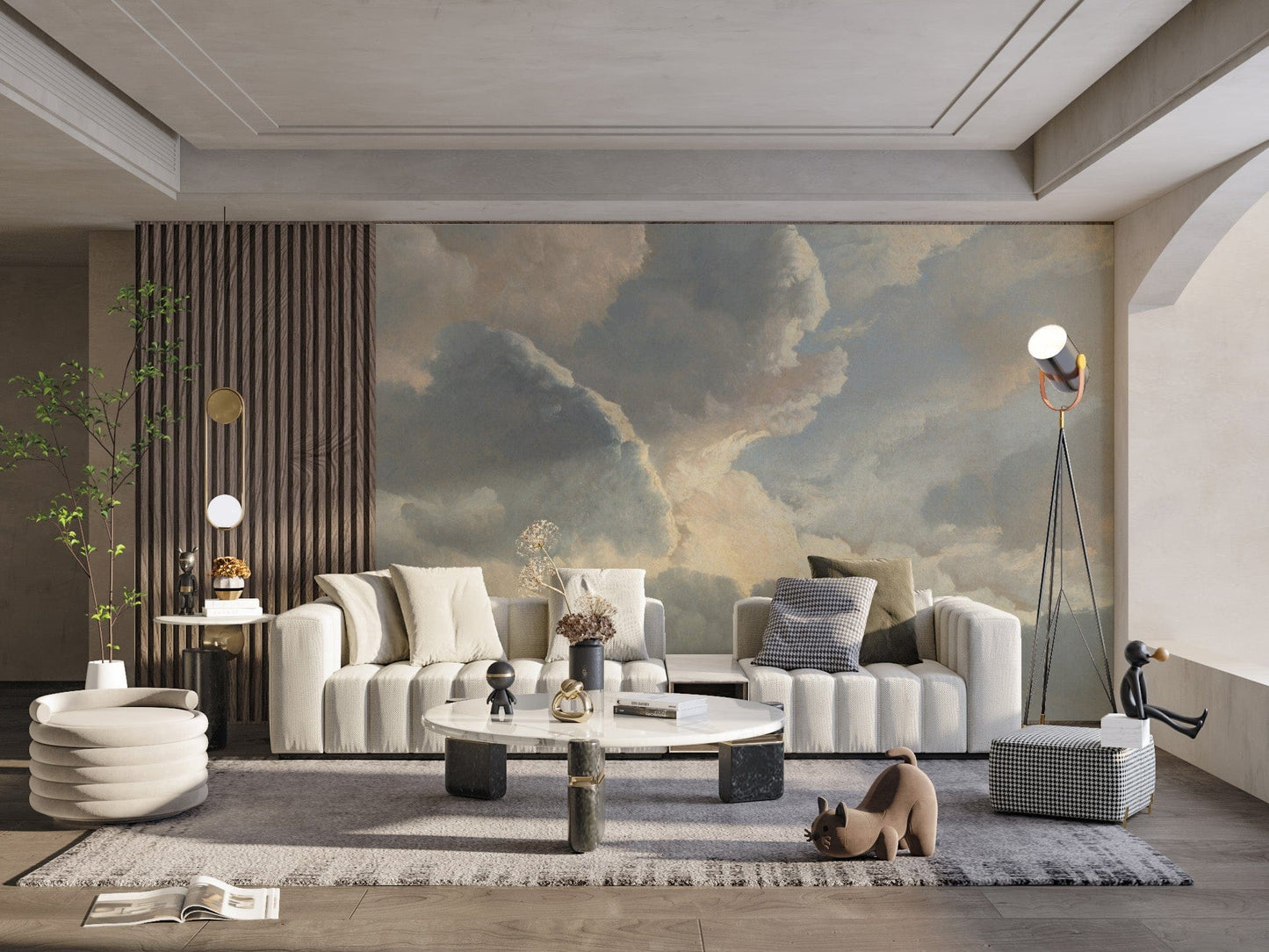 Peaceful twilight sky mural for walls