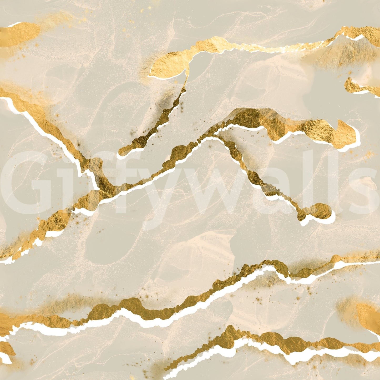 Beige and white abstract pattern of the Golden Veins Ecru Sand Marble.