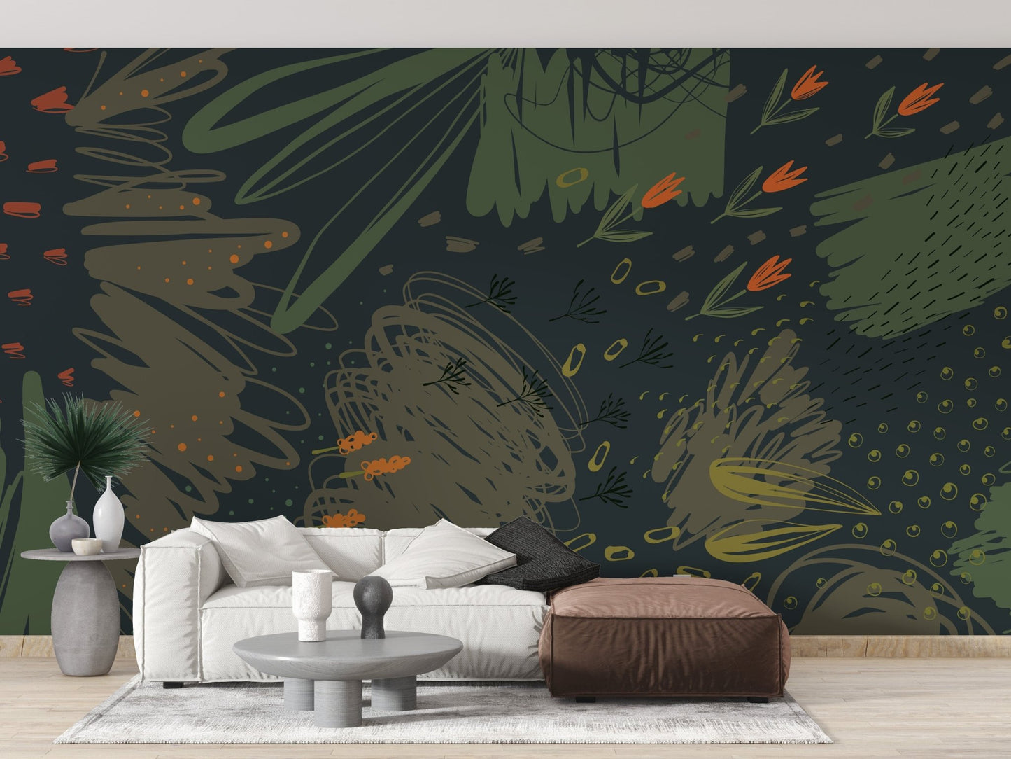 Green abstract wallpaper with creative vibes