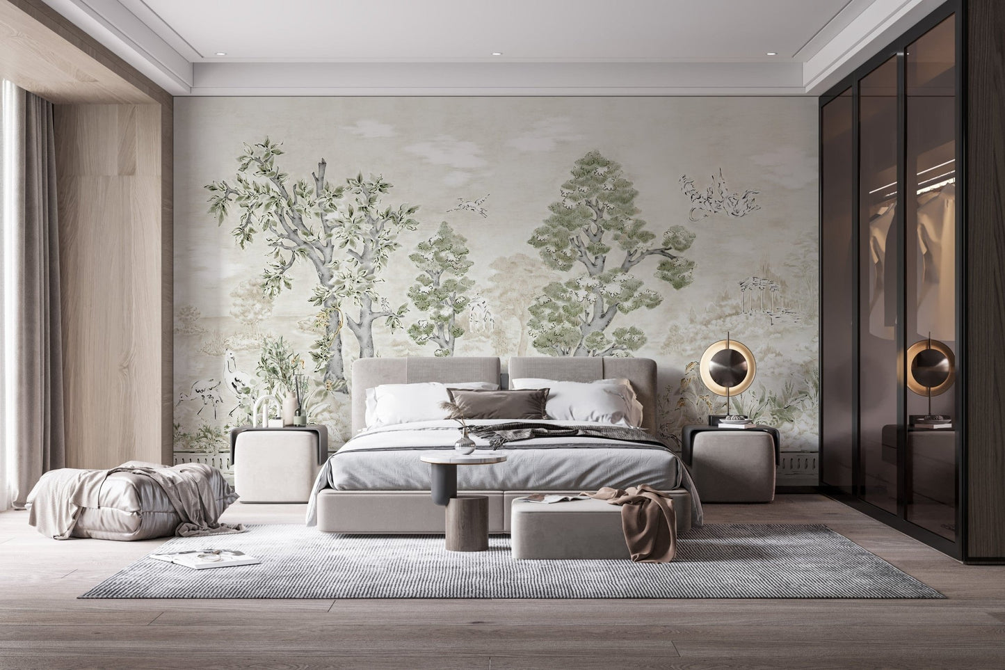 Subtle Watercolor Trees Wall Art
