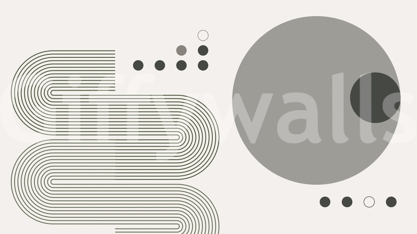 Sophisticated and muted mural wallpaper