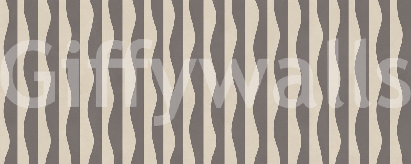 Wallpaper mural Groovy Stripes timeless vertical wave motif.