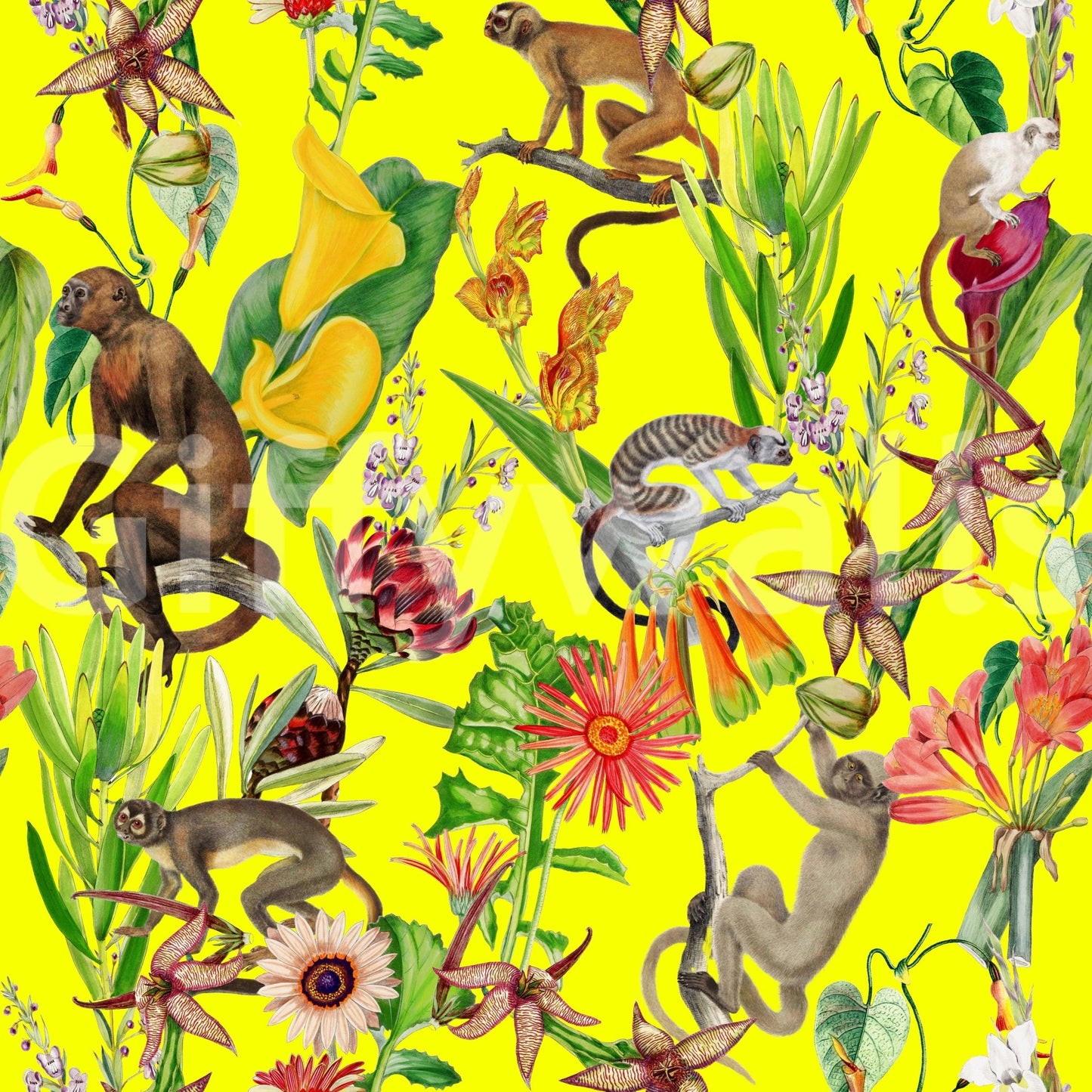 Soft and simple wall mural with tribal feel