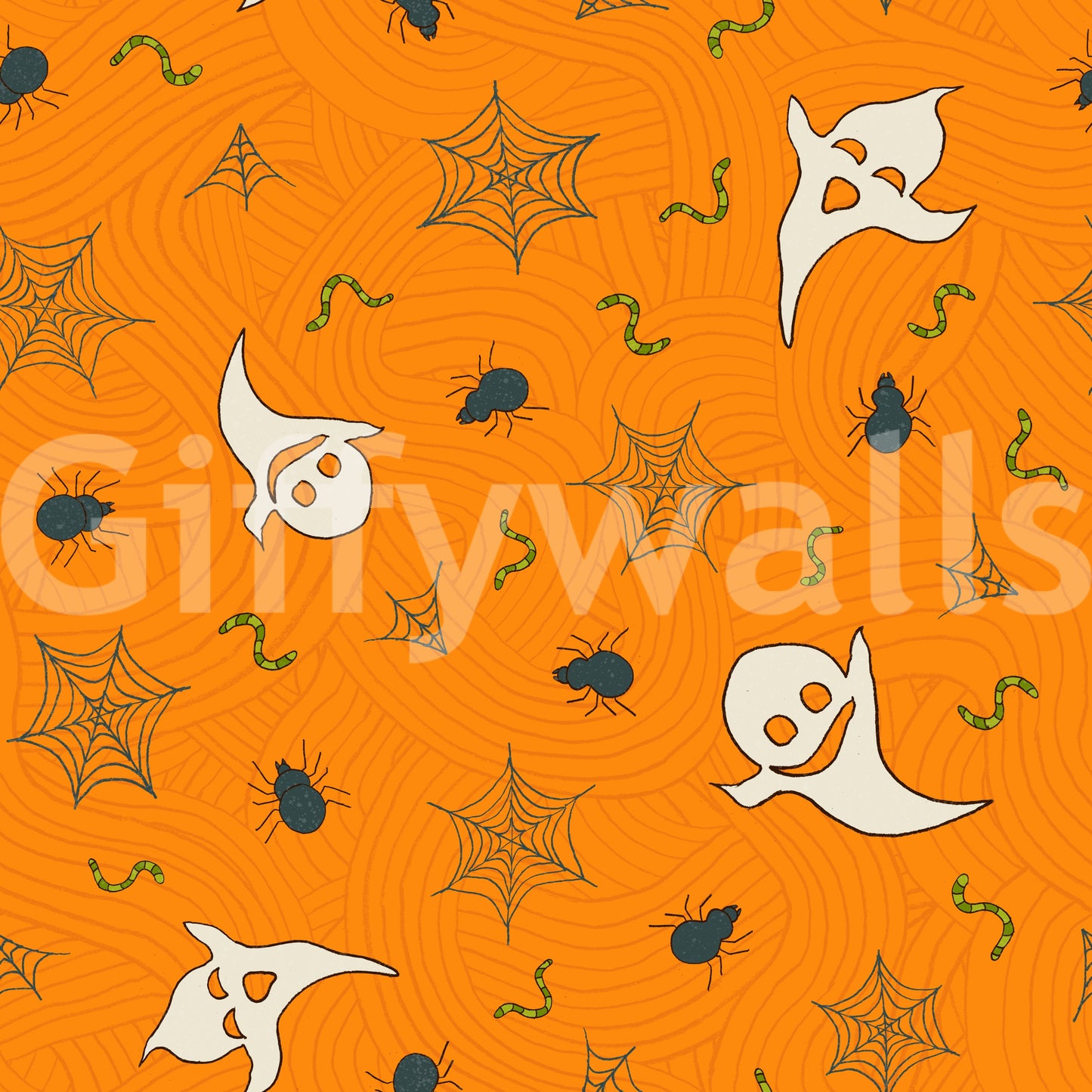 Halloween Haunt Party glowing pumpkin wallpaper