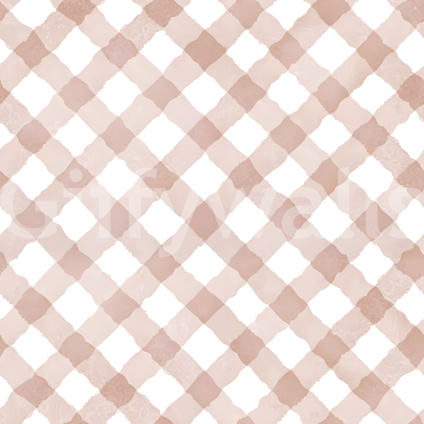 Subtle pink gingham wallpaper for interiors
