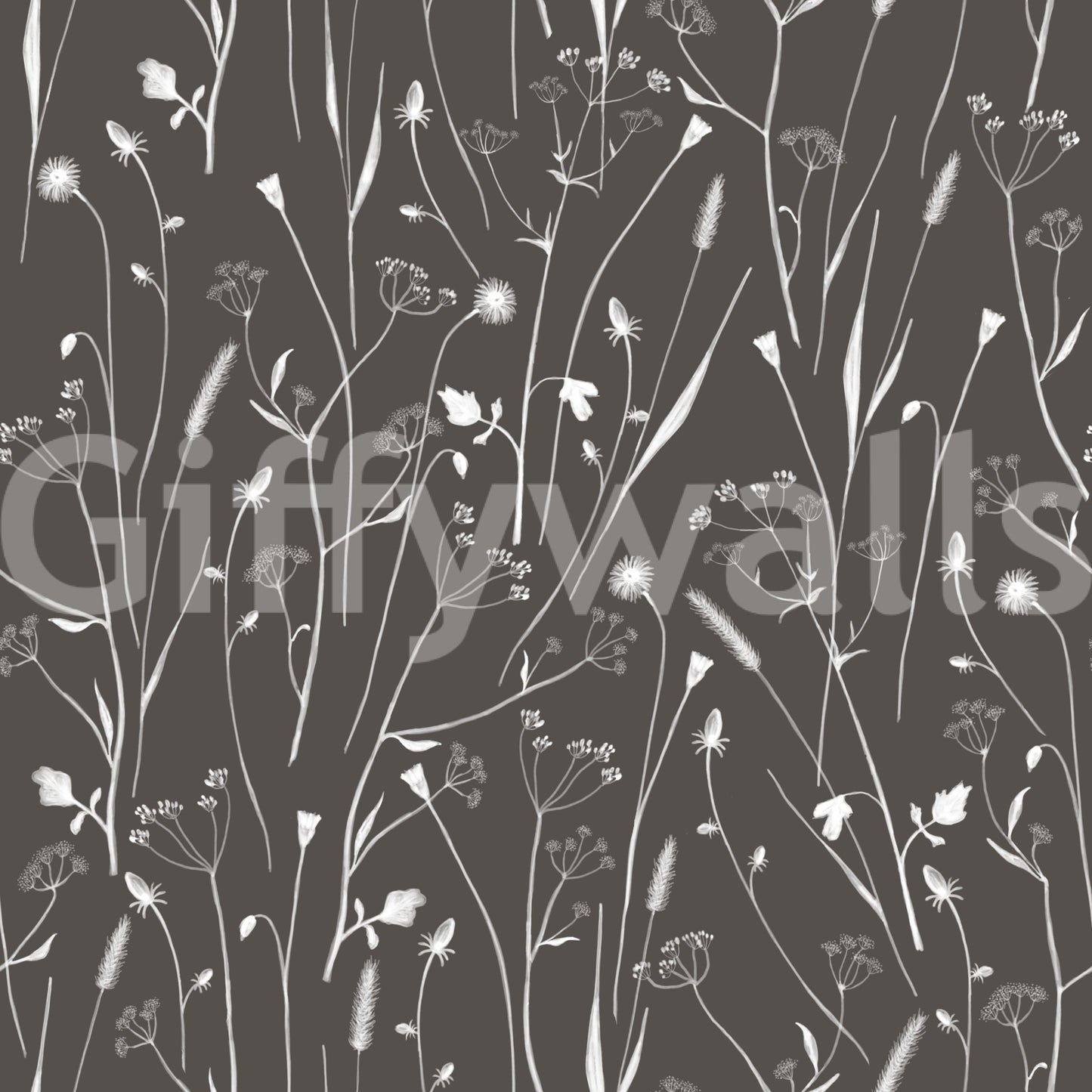 Homeland Floral Silhouette Wallpaper