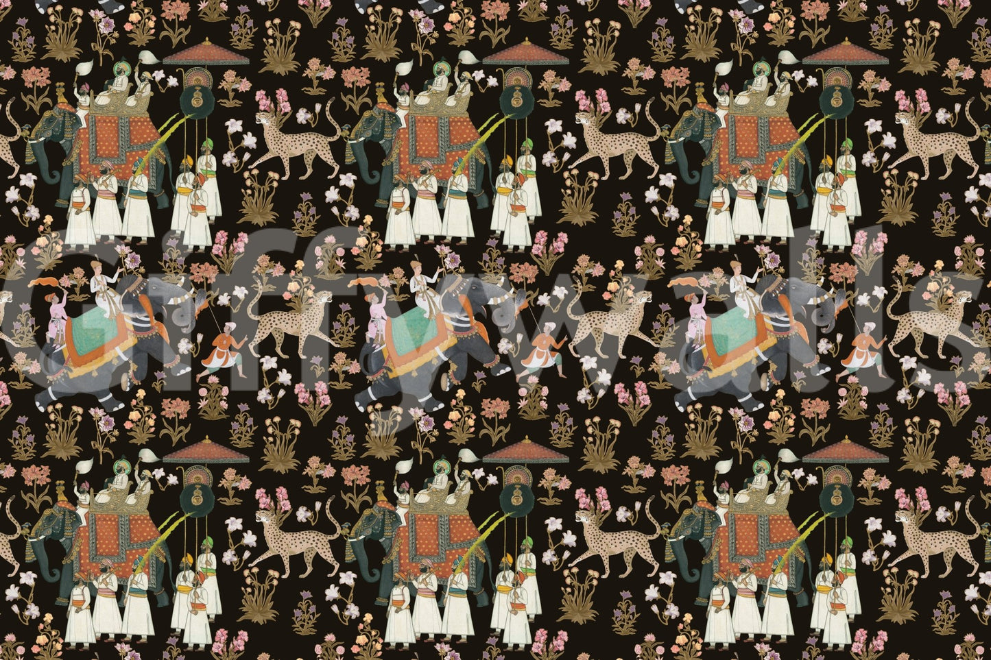 Indian Palace Procession Wall Mural