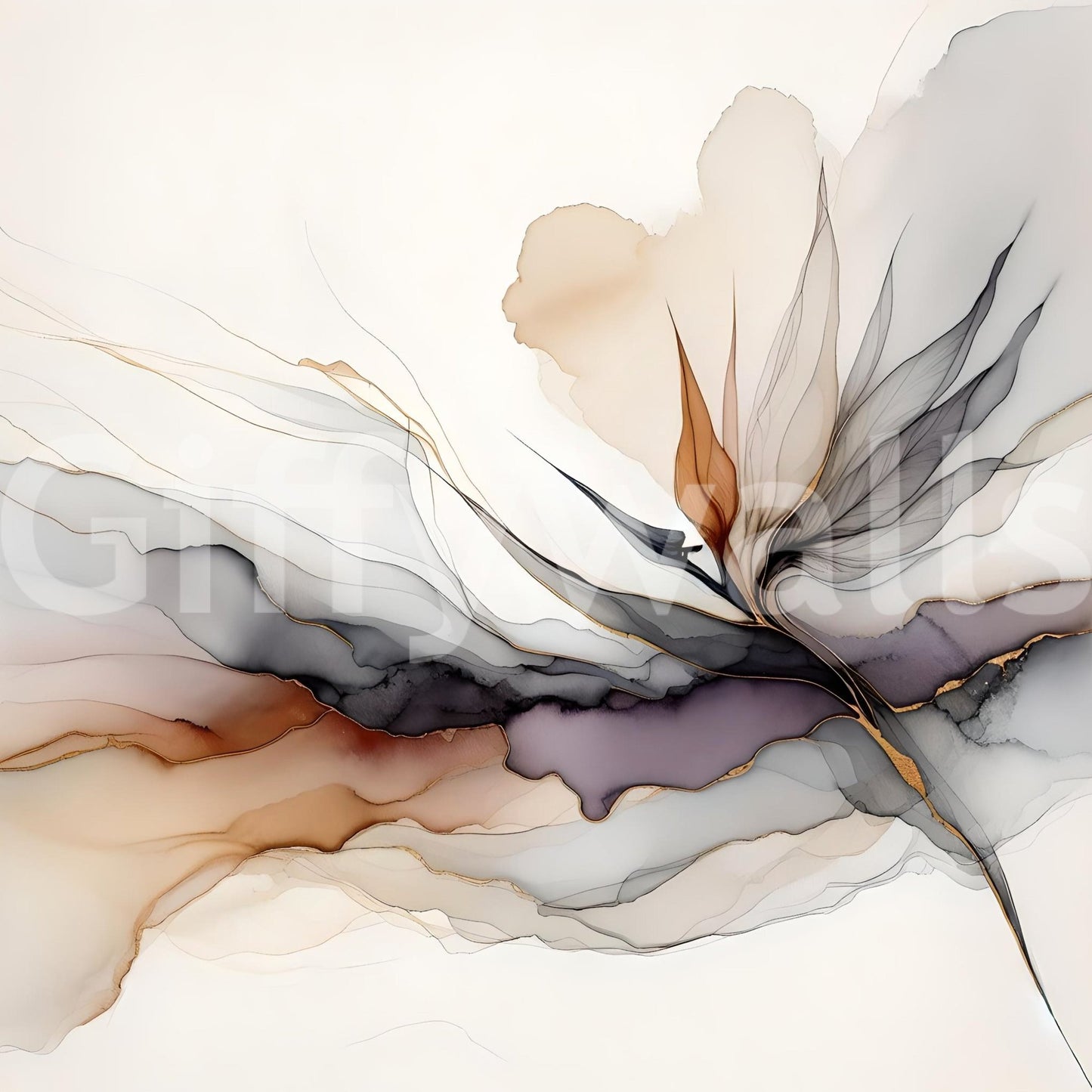 Deep-toned mural featuring Bird of Paradise silhouettes.