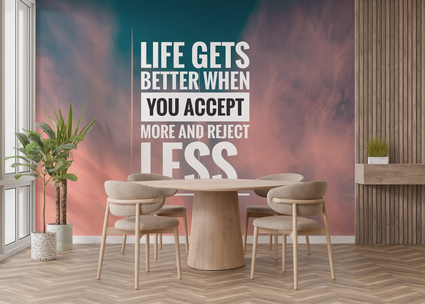 Inspirational Acceptance Quote Wall Mural - Giffywalls, B400