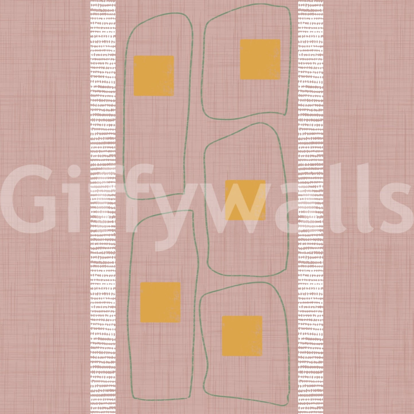 Japandi mauve striped wallpaper design