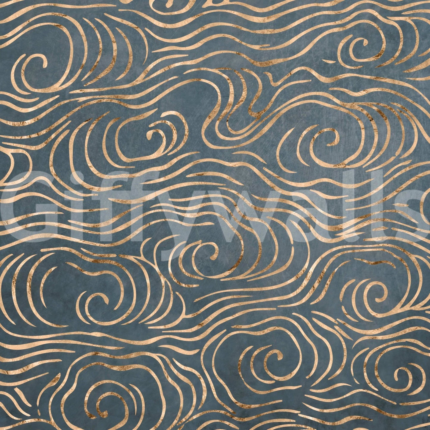 A serene flowing water wall mural for luxurious decor.