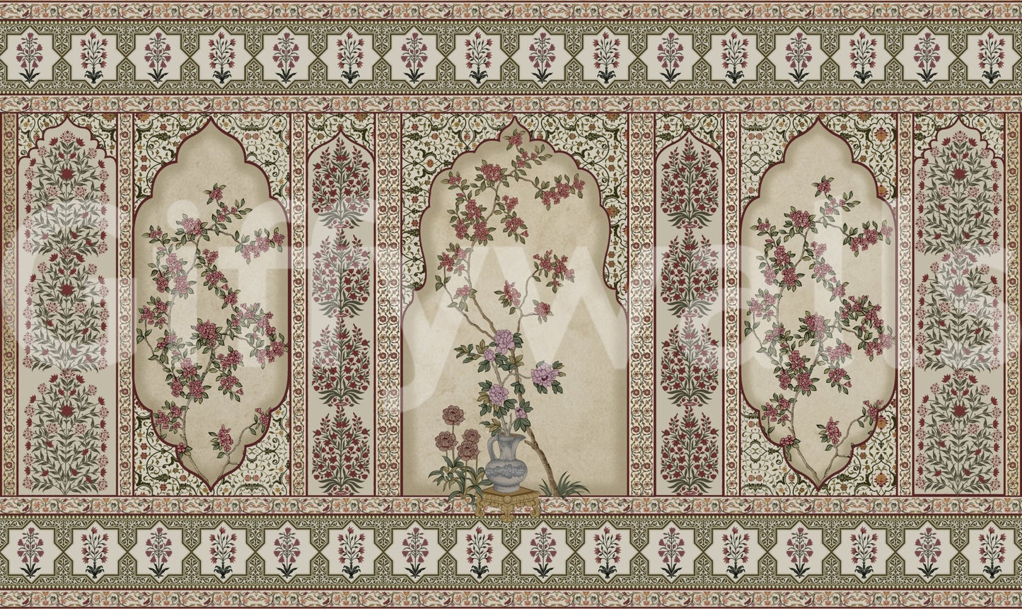 The style is a soft-focus illustration or a painterly design.