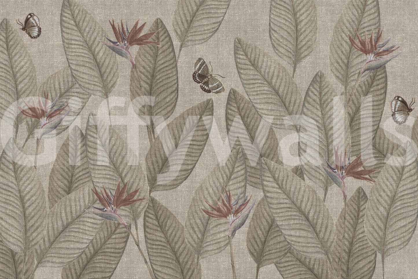Elegant nature-themed wallpaper, a tranquil statement piece for your room.