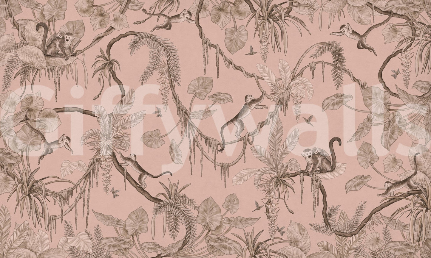 Corner light reflecting upon the serene Jungle Serenade print.