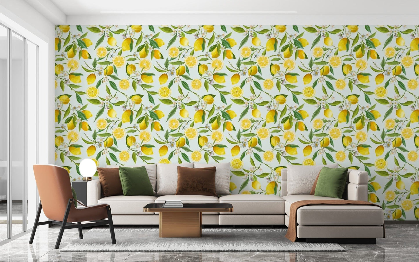 Lemon Design Wallpaper Mural for refreshing spaces Floral-01-3