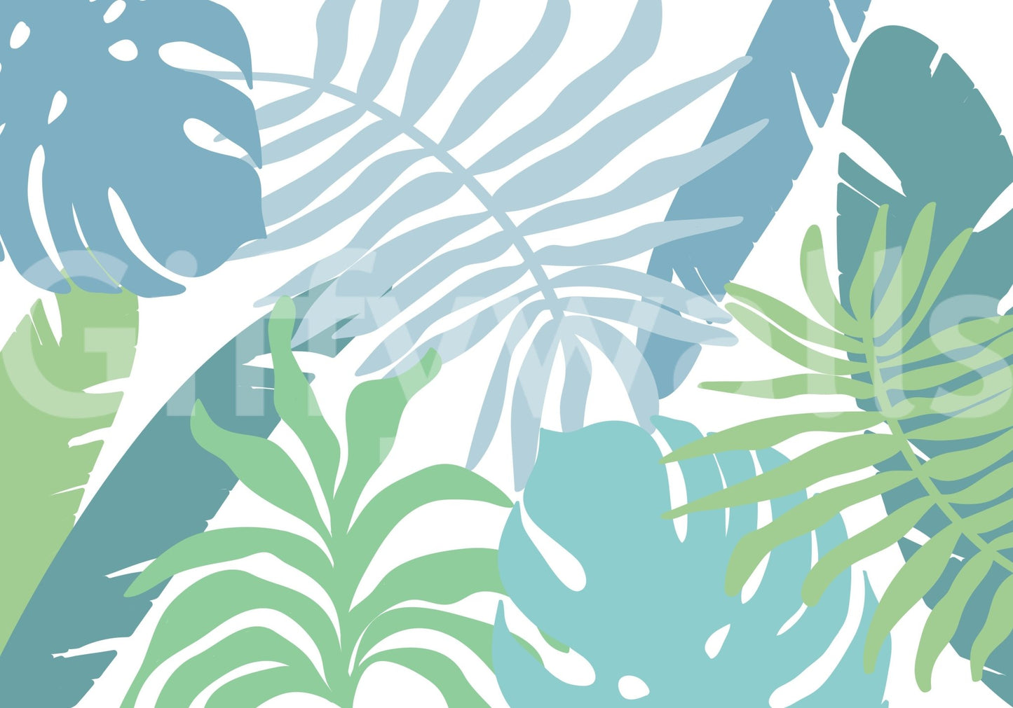 A high-quality serene leaf wall mural for walls.