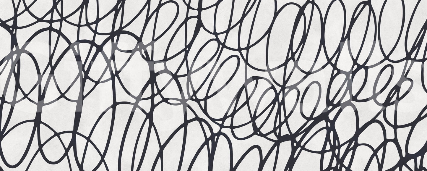Contemporary Loop Lines wallpaper mural striking minimal artistic feature.
