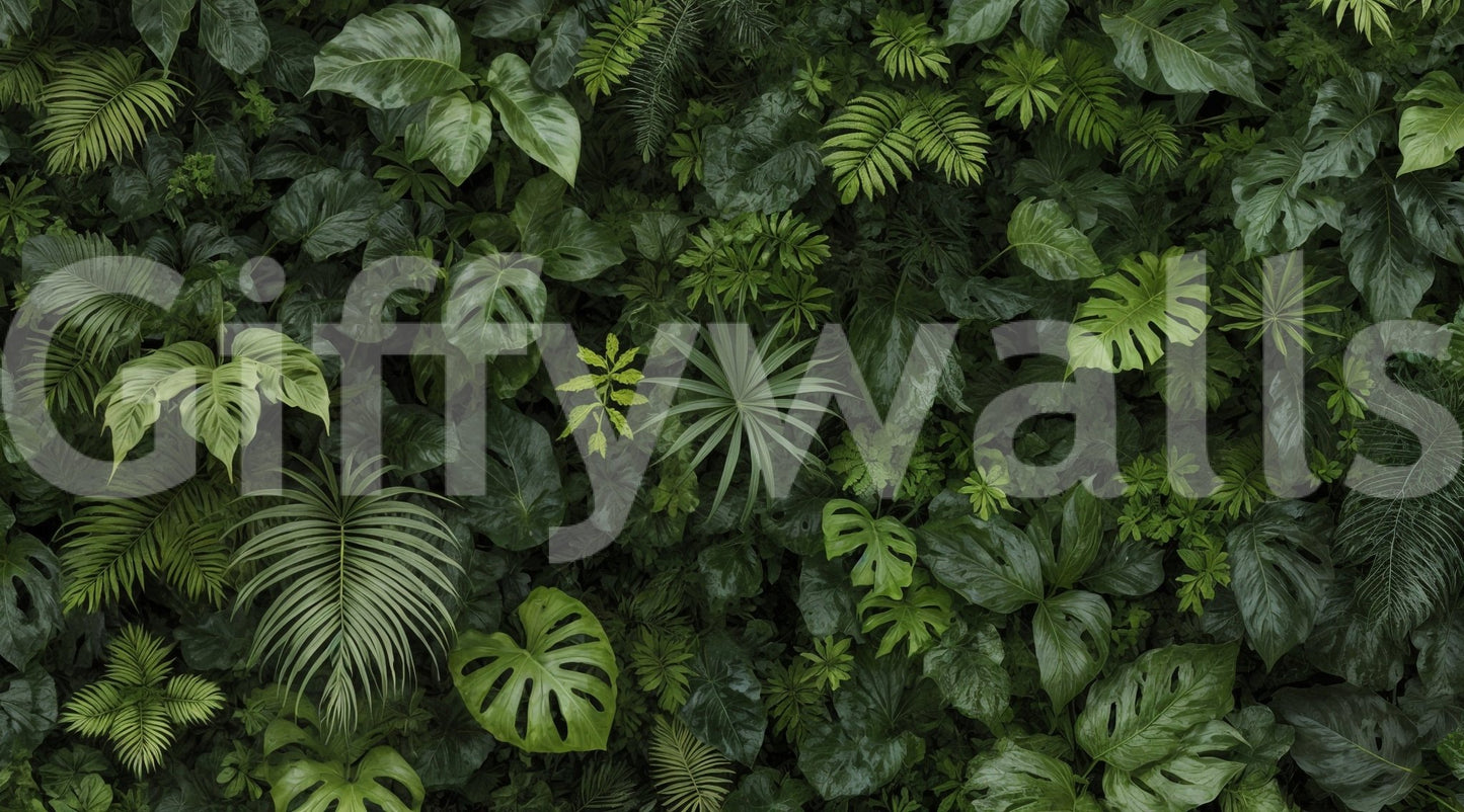 A fern frond curls in the corner of the image.