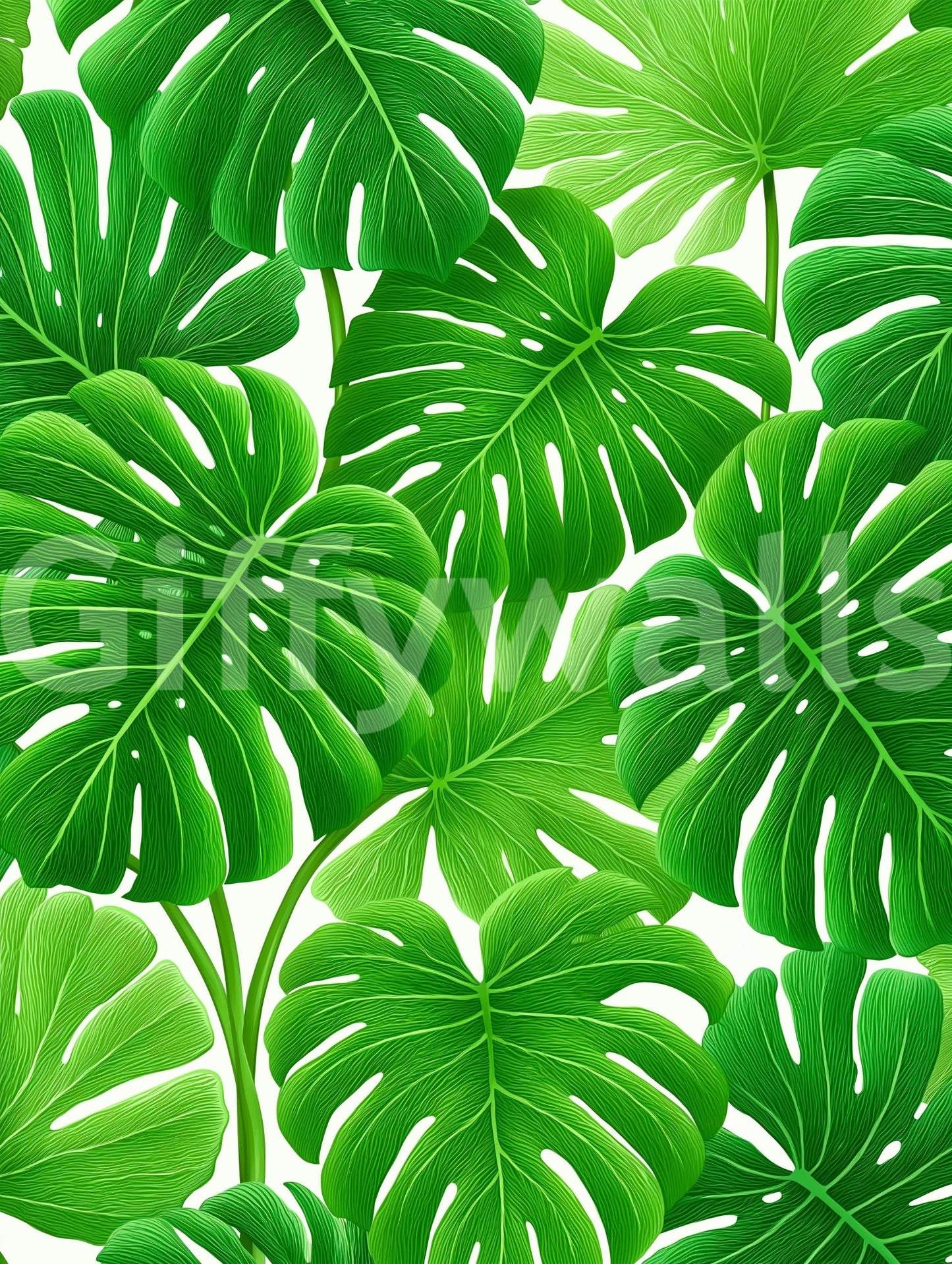 Calm jungle-themed wallpaper for walls