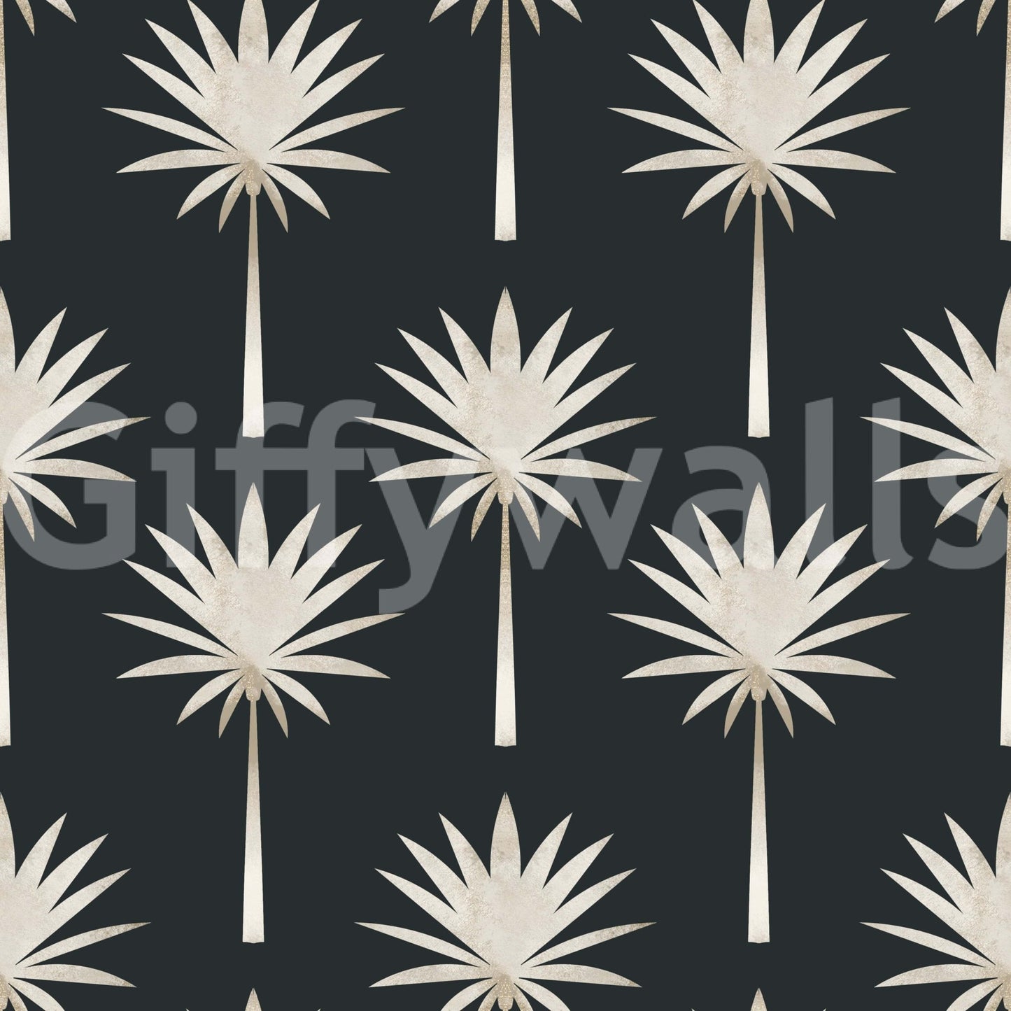Unique palm Luxe Palms Art Deco Tropical Flair Wallpaper tree graphic.