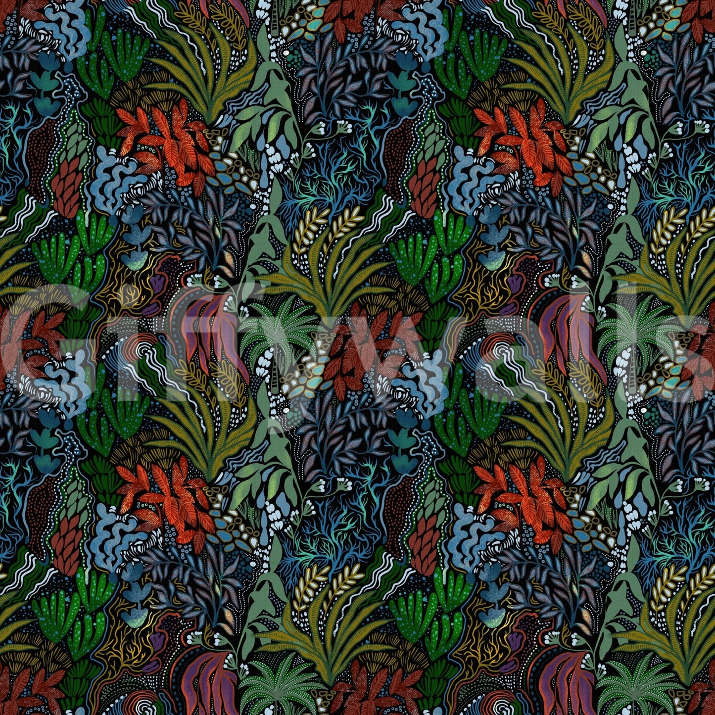 Magical Night Majestic Garden Wallpaper