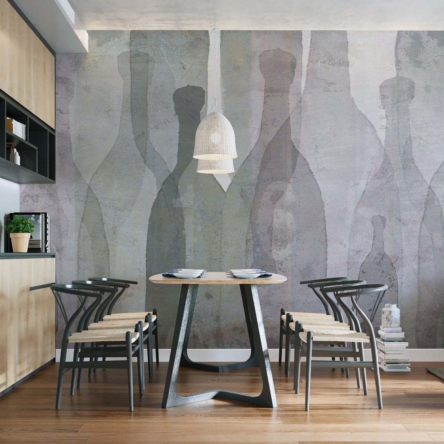 Stick-on Magical Vineyard Horizons mural for easy decor upgrades., B779