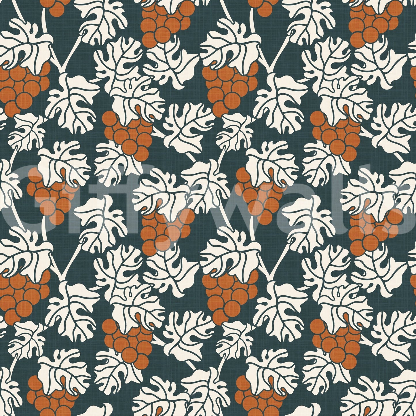 Soft blue Mediterranean vineyard wall decor for home