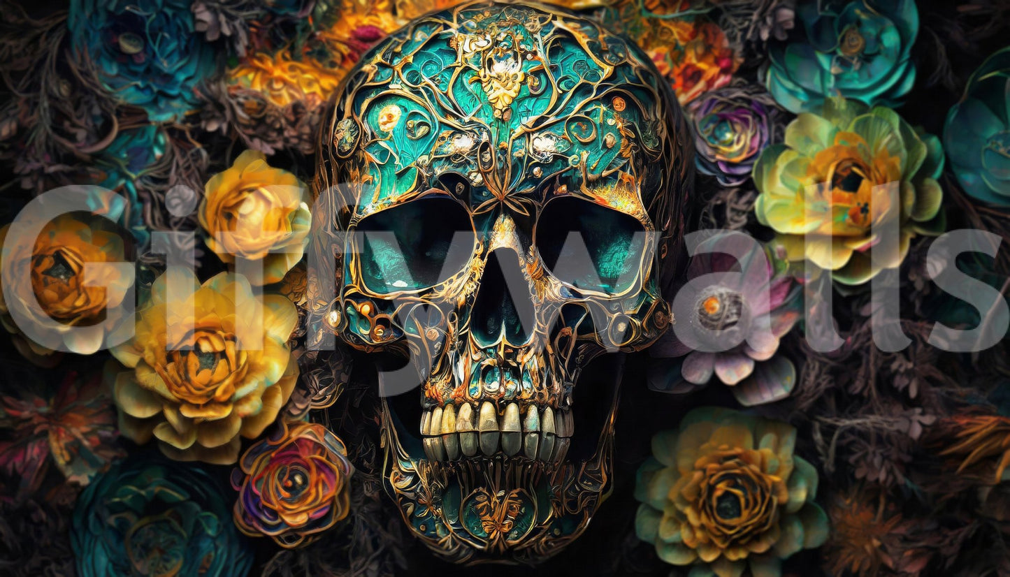 Wall mural perfect for creating a dramatic and stylish room ambiance