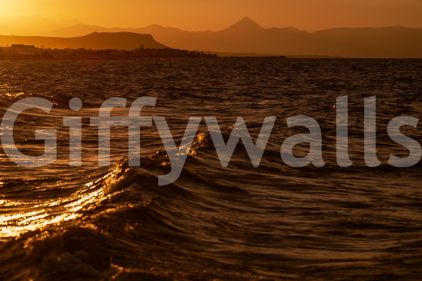 A high-quality serene village wall mural for walls.