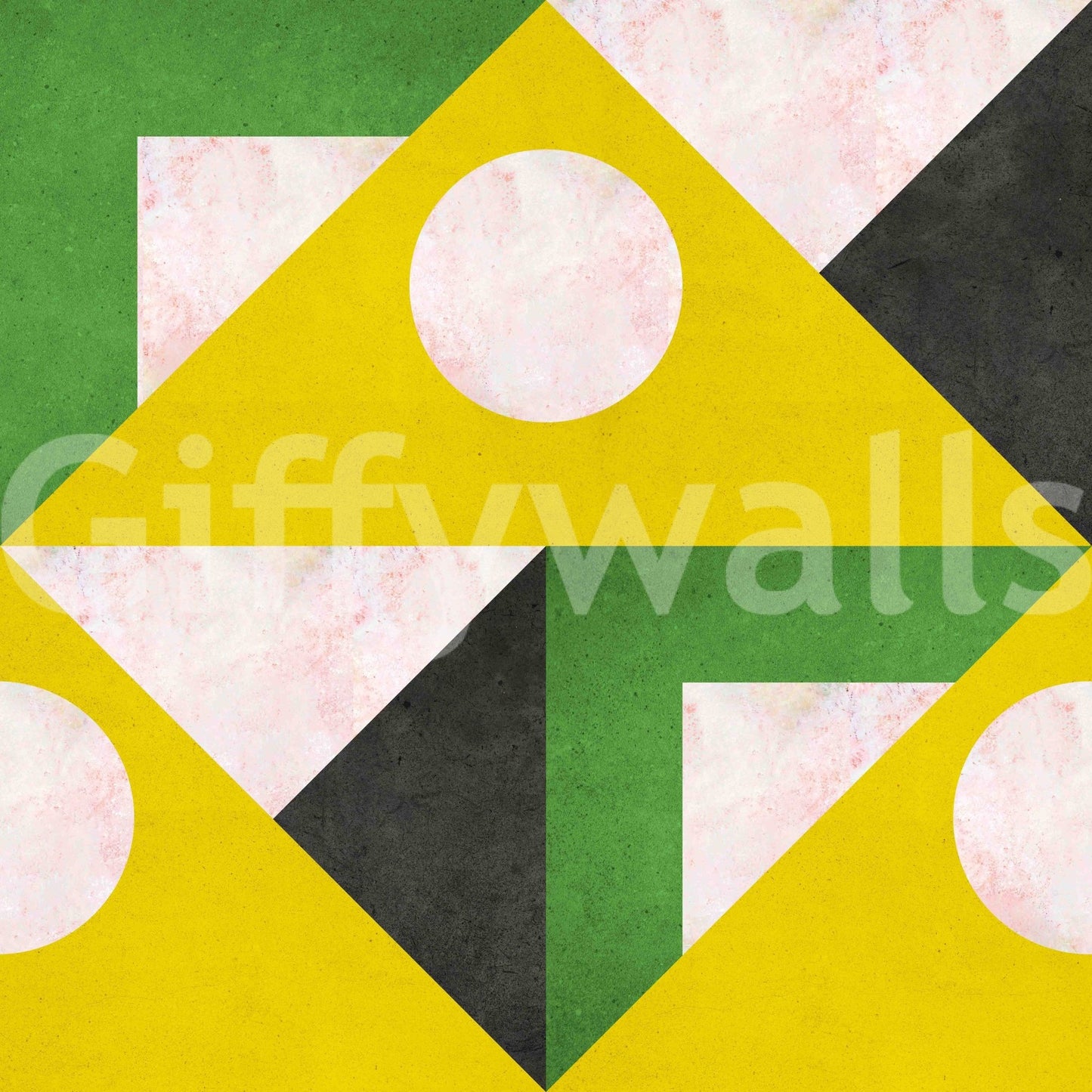 Stylish yellow and mid-century modern wallpaper for rooms