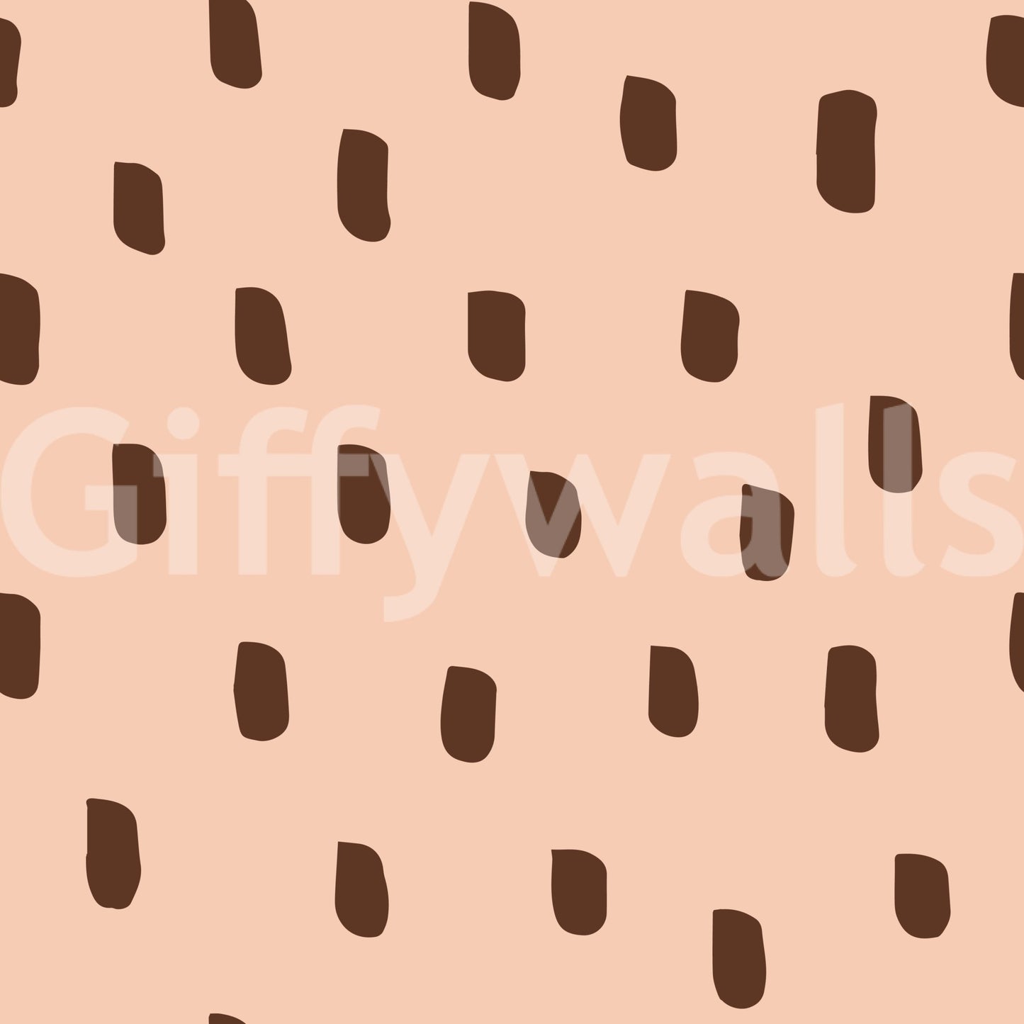 Mid Mod Wildflower Dots - Pink Brown Wallpaper