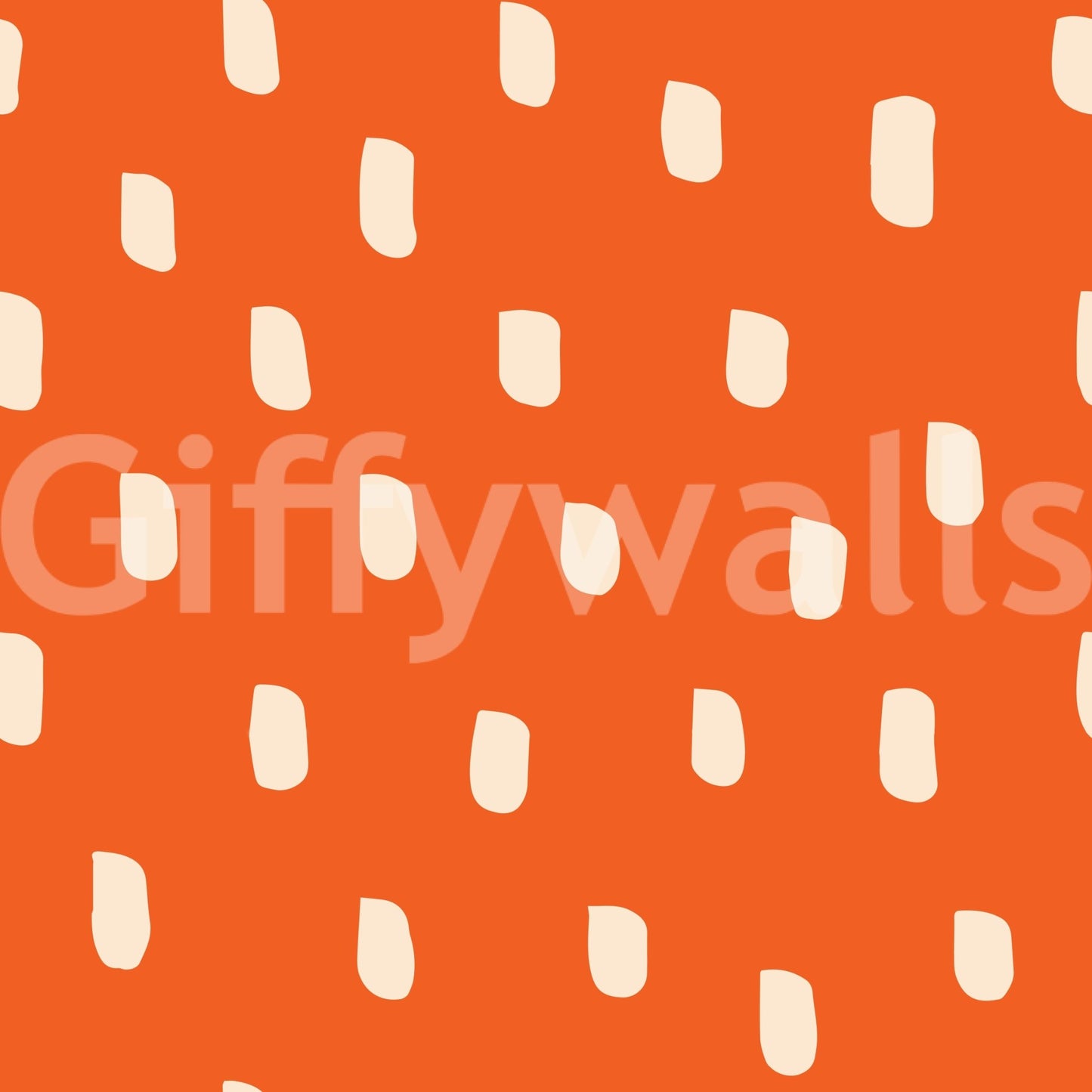 Mid Mod Wildflower Dots - Terracotta Beige Wallpaper