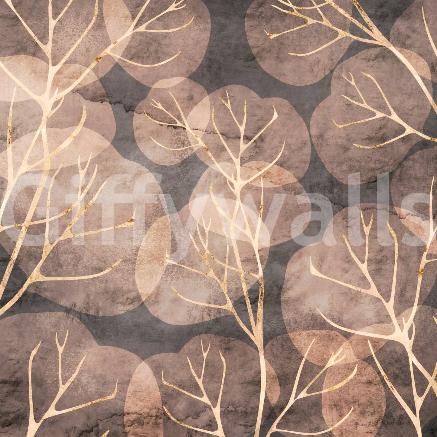 Midwinter Leaf - Sepia Wall Mural