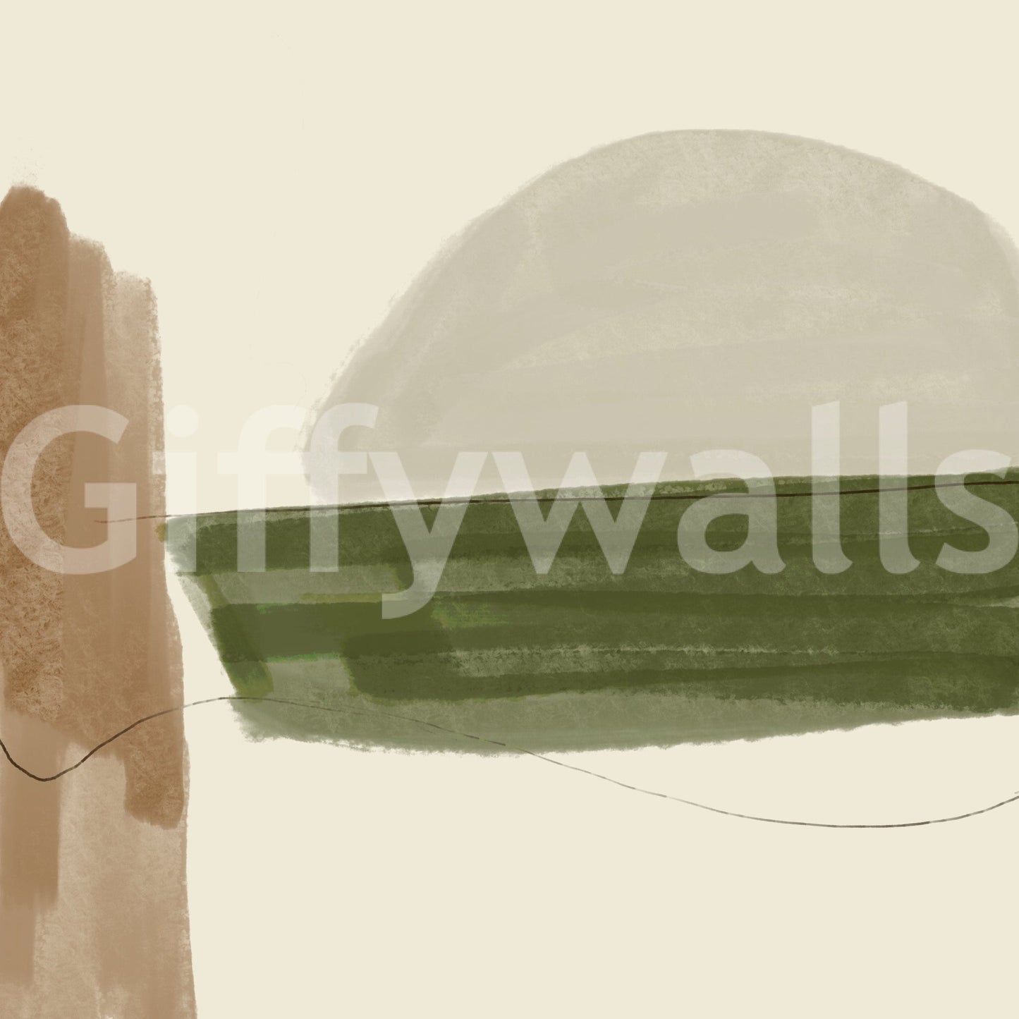 Harmonious nature Minimalist Nature Tones Wall Mural tones backdrop.