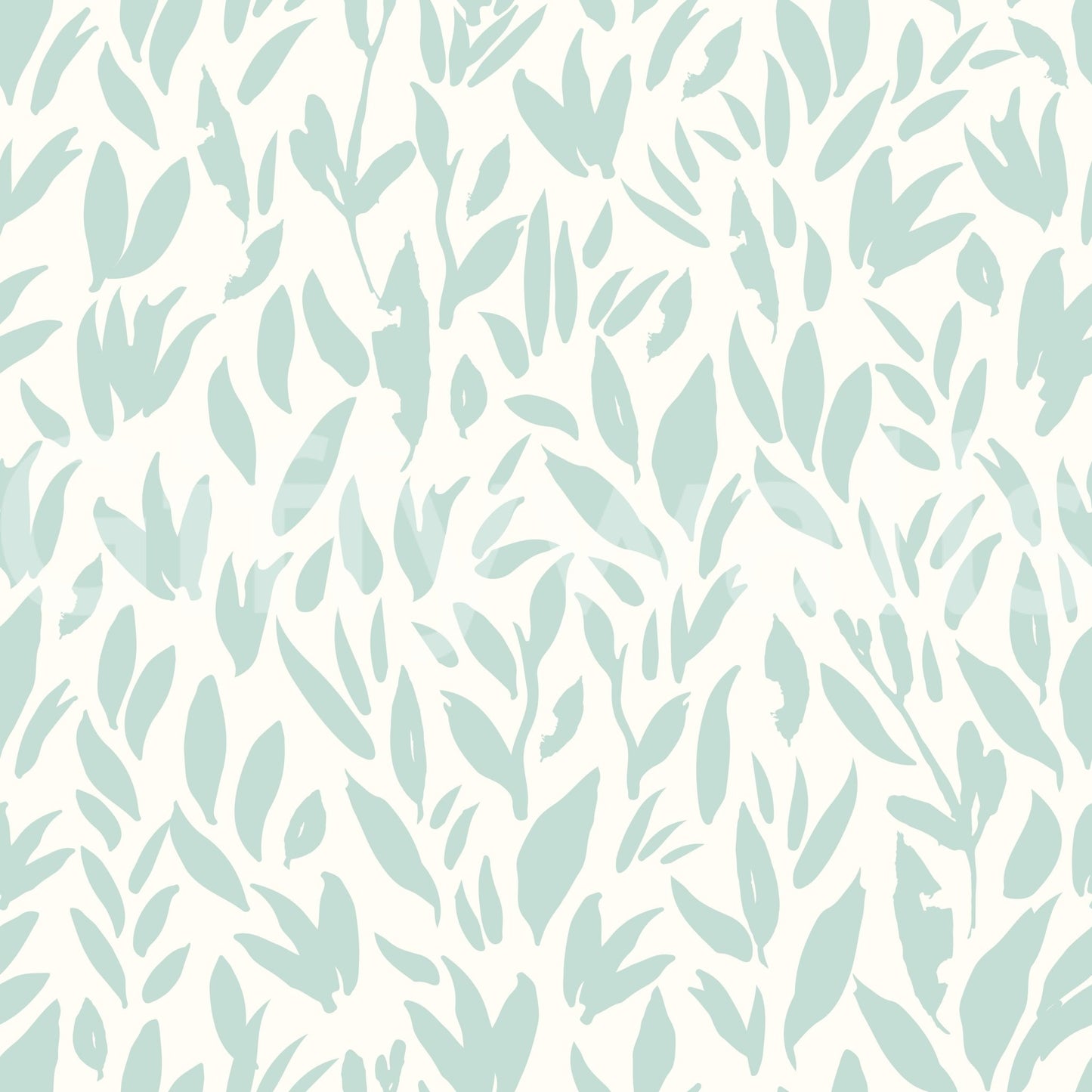 A seamless pattern of mint leaves on a wall